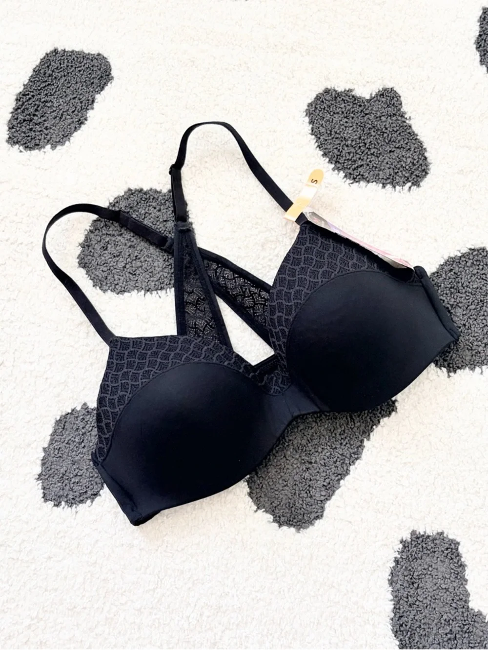 NWT Maidenform Small Black Pure Comfort Wireless Racerback Pullover Padded Bra - Picture 3 of 12